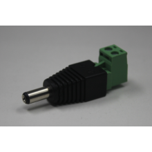 Green L Type with Screw 12V 5.5/2.1mm Male and Female DC Power Connector